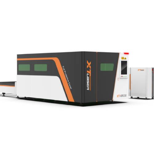 Fiber laser cutting machine na may air compressor